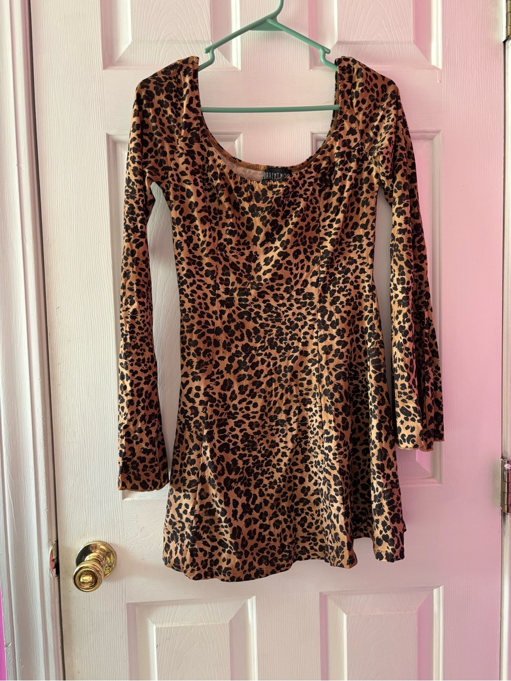 NWT Current Mood Leopard Print Mini Dress M Buffy Summers 90s Grunge